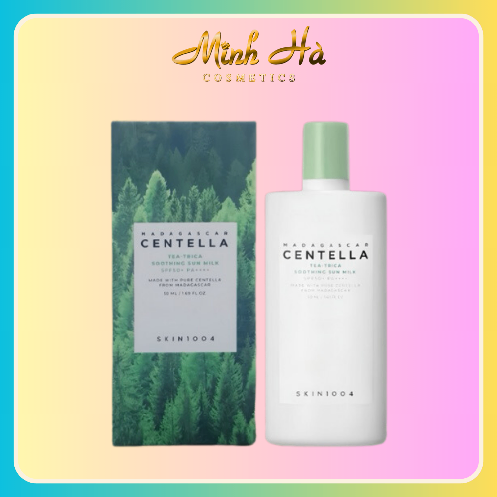 Kem chống nắng Skin1004 Madagascar Centella Tea-Trica Soothing Sun Milk SPF50+ PA++++ 50ml siêu nhẹ và dưỡng ẩm