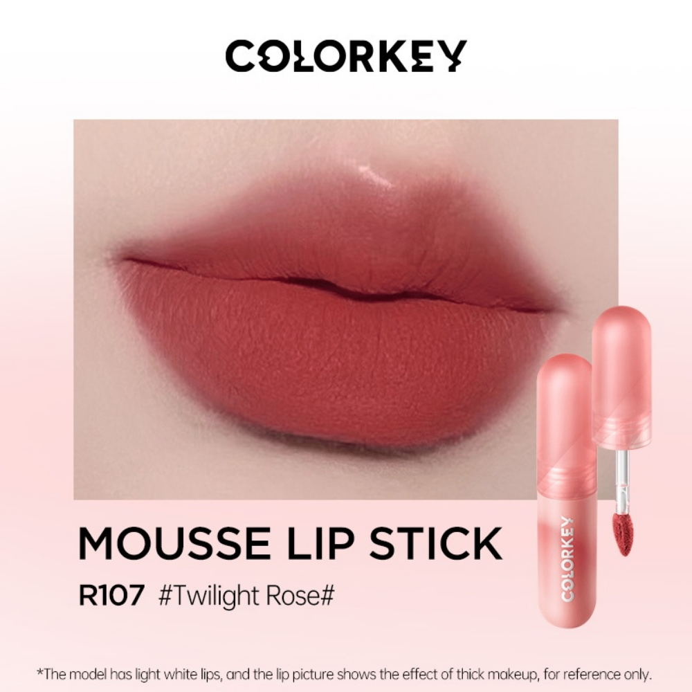 Son kem nhung Colorkey Mousse Lip Mud Matte 2g màu sắc đậm đà lì mịn tự nhiên