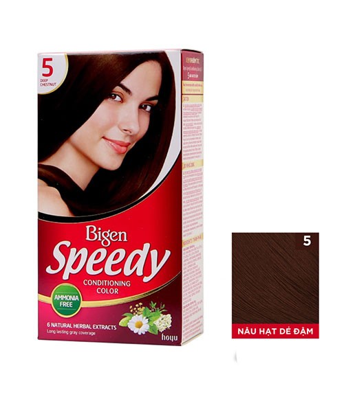 Thuốc nhuộm tóc dạng kem Bigen Speedy Color Cream 80ml phủ bạc dưỡng tóc
