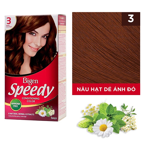 Thuốc nhuộm tóc dạng kem Bigen Speedy Color Cream 80ml phủ bạc dưỡng tóc