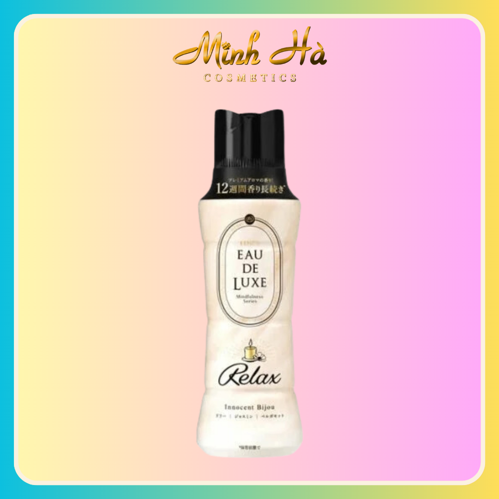 Viên xả vải Lenor Eau De Luxe nhật hương nước hoa 520ml làm dịu tâm trạng mùi hương sang trọng