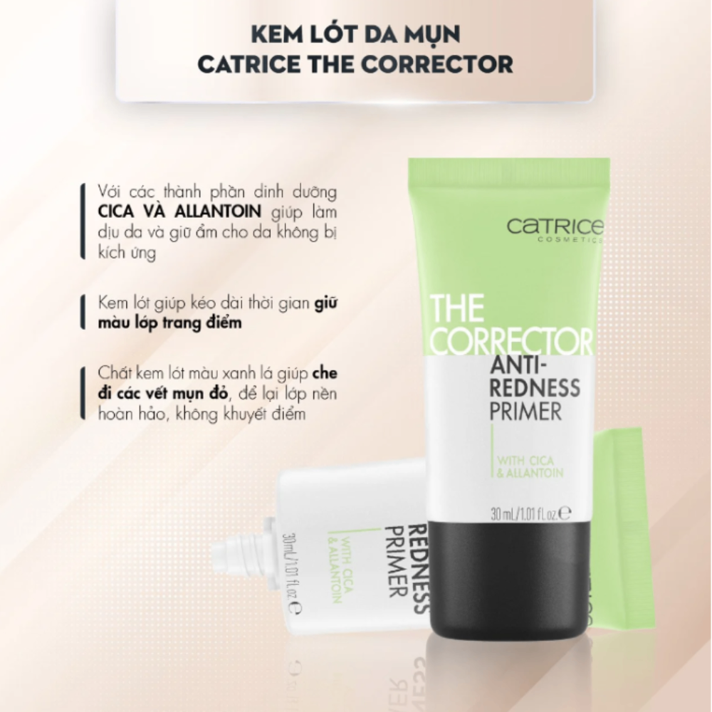 Kem lót Catrice Primer 30ml dưỡng ẩm, kiềm dầu, làm đều màu da, che phủ lỗ chân lông, giữ lớp nền mịn đẹp
