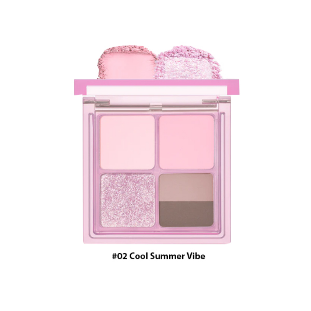 Bảng phấn mắt 4 ô Peripera Ink Pocket Shadow Palette 6.4g chất phấn siêu mịn độ bám màu cao