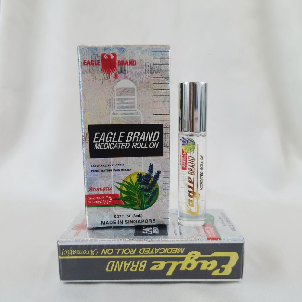 Dầu gió dạng lăn Eagle Brand Medicated Roll On 8ml hương thơm nhẹ nhàng dễ chịu