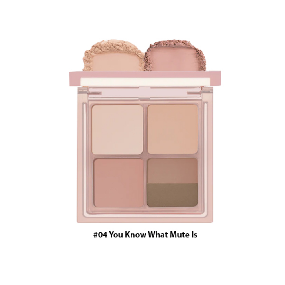 Bảng phấn mắt 4 ô Peripera Ink Pocket Shadow Palette 6.4g chất phấn siêu mịn độ bám màu cao