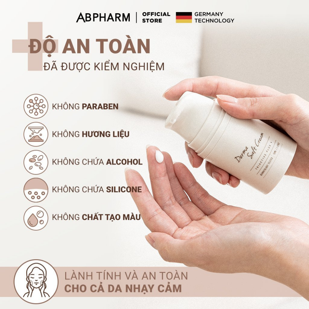 Sữa rửa mặt ABPHARM Derma Salt, nước cân bằng ABPHARM Mineral Salt Hyaluronic và kem dưỡng ABPHARM 50-200ml