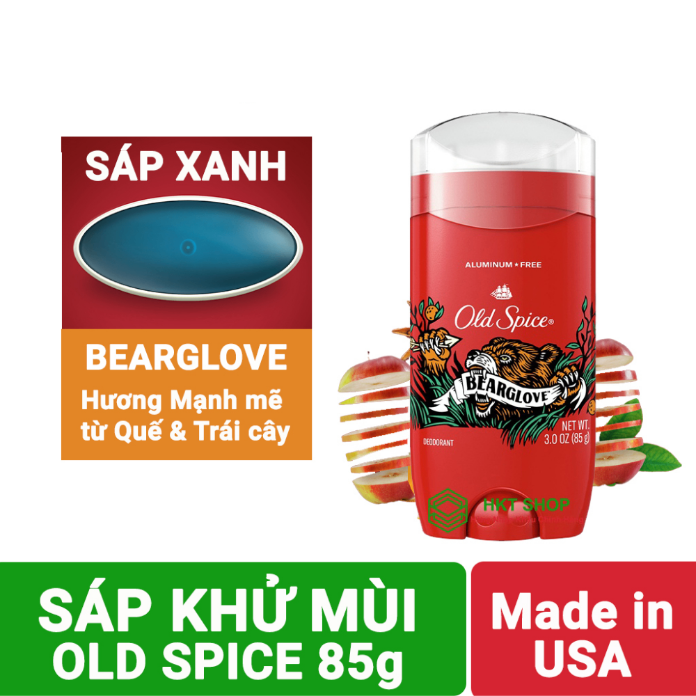 Lăn khử mùi dạng sáp Old Spice 85g khử mùi, giảm tiết mồ hôi, khô thoáng suốt 24h