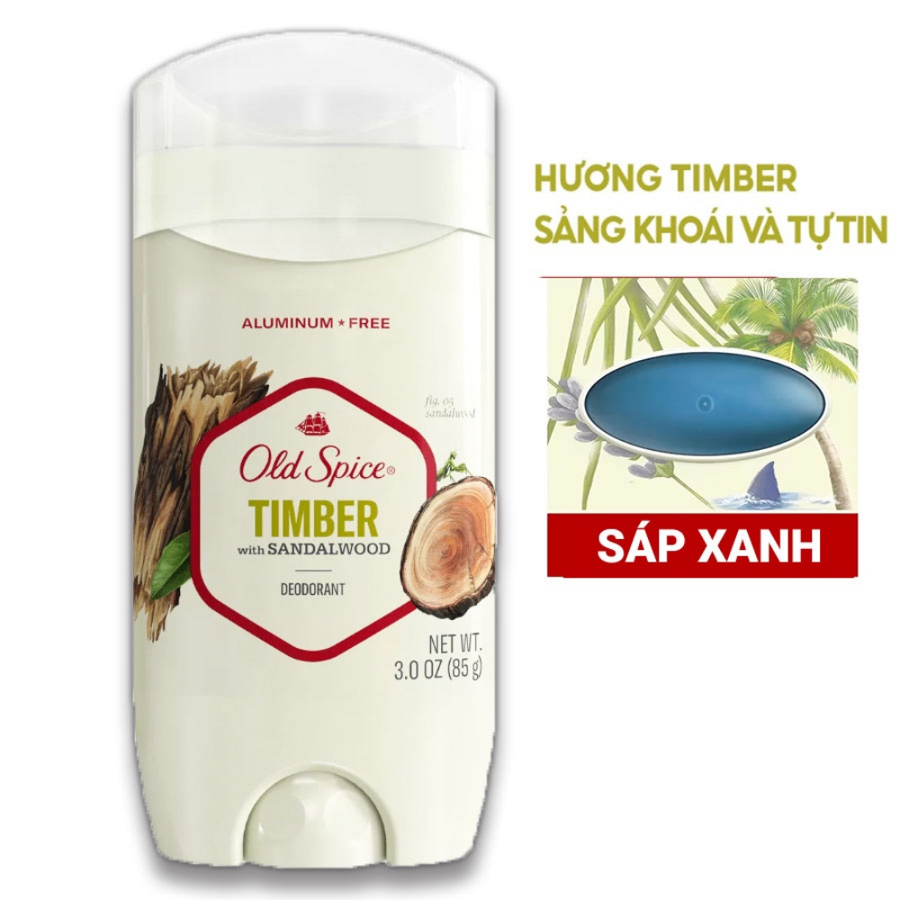 Lăn khử mùi dạng sáp Old Spice 85g khử mùi, giảm tiết mồ hôi, khô thoáng suốt 24h