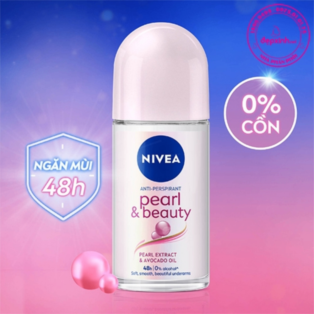 Lăn khử mùi Nivea Extra brightening Nữ Pearl & Beauty Nữ Dry impact cho nam 25/50ml dạng lăn nhỏ gọn, dễ bỏ túi