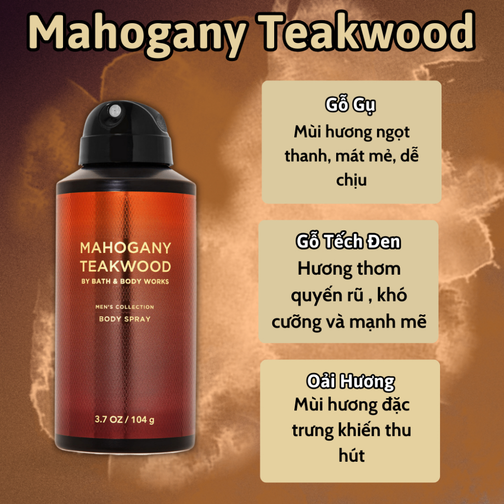 Xịt thơm cho nam Bath & Body Works 104g hương thơm dài lâu tạo cảm giác tự tin năng động