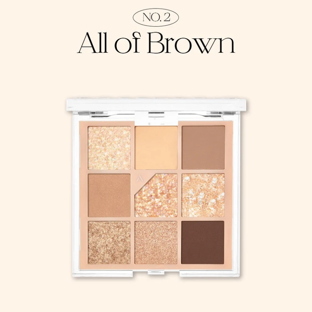 Bảng phấn mắt 9 ô Unleashia Glitterpedia Eye Palette 10g màu sắc có độ bền cao