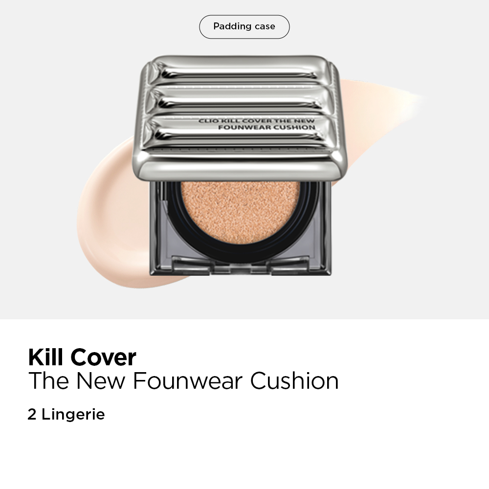 Phấn nước CLIO Kill Cover The New Founwear Cushion SPF 50+ PA+++ (Padding Case) che khuyết điểm hoàn hảo