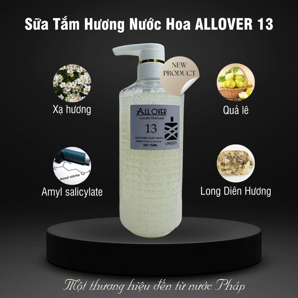Sữa tắm All Over Unisex & Sex Lady 750ml giúp nuôi dưỡng làn da mềm mịn