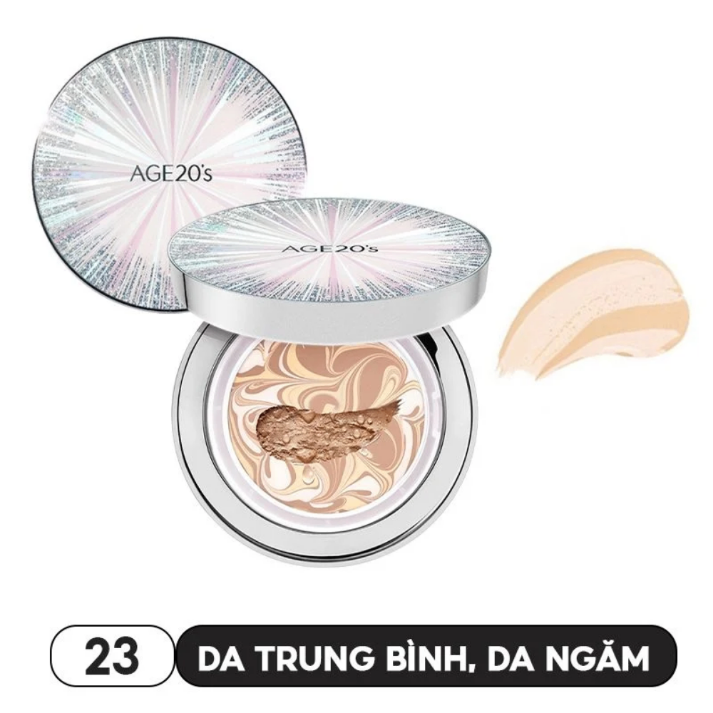 Phấn nền lạnh AGE 20'S Essence Cover Pact Original Ex SPF50+ PA++++ độ che phủ cao lâu trôi