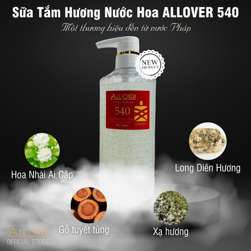 Sữa tắm All Over Unisex & Sex Lady 750ml giúp nuôi dưỡng làn da mềm mịn