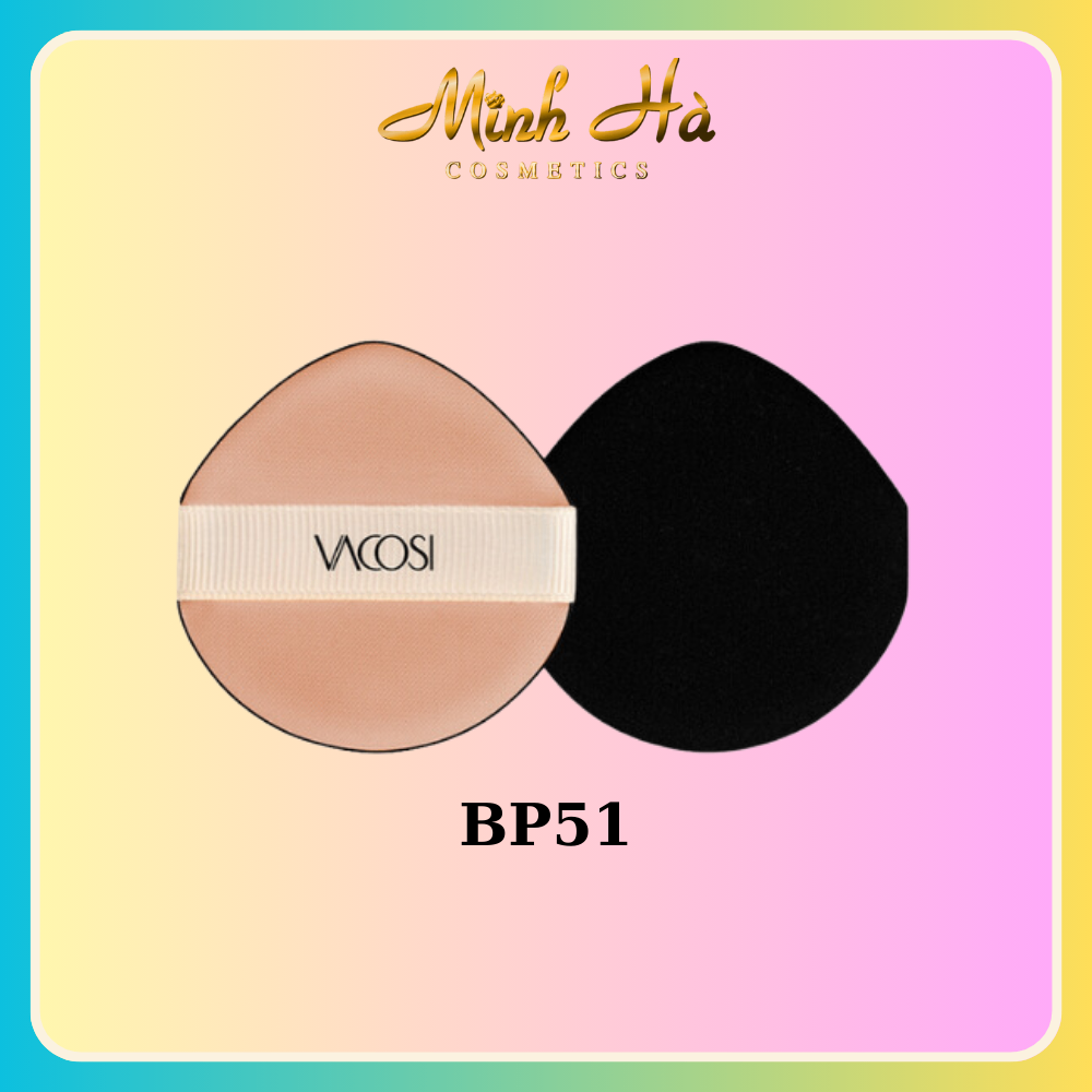Bông cushion Vacosi kem nhọn BP51 tán kem nền dễ lấy kem