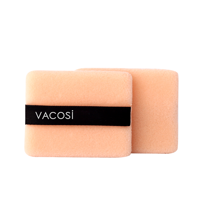Bông phấn khô vuông nhỏ Vacosi Small Square Puff BP02 (Bịch 2 Cái) siêu mềm phủ phấn tốt