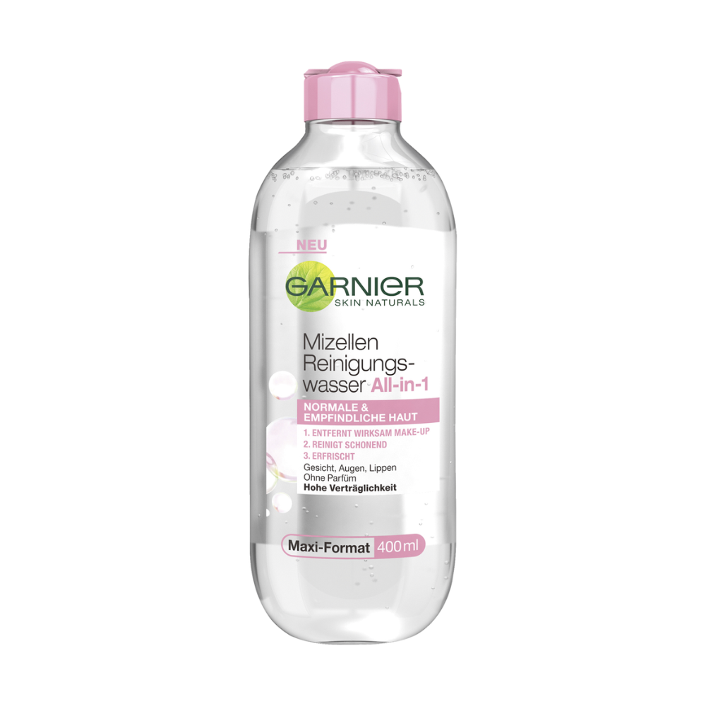Tẩy trang Garnier Cleansing Water 400ml đủ màu vàng, hồng, xanh lá, xanh dương, đỏ giúp làm sach da dịu nhẹ