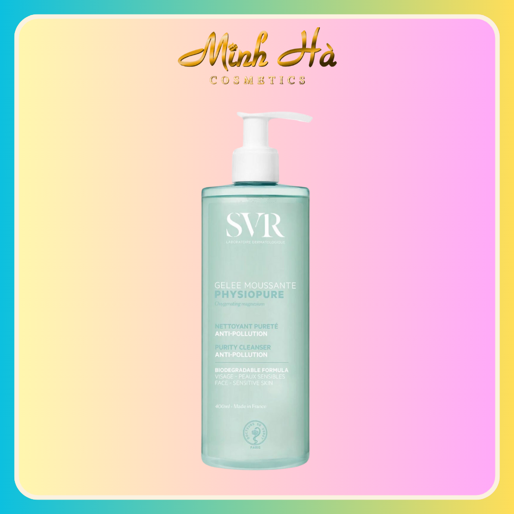 Gel rửa mặt SVR Sebiaclear + Physiopure Gelee + Topialyse Lavant 400ml giúp làm sạch sâu, kiểm soát dầu và ngăn mụn