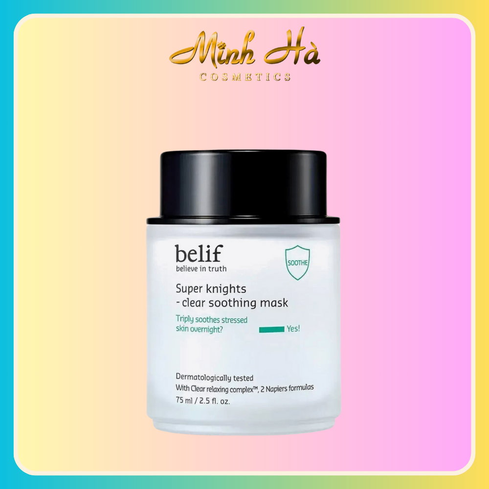Mặt nạ ngủ Belif Super Knight Clear Soothing Mask (xanh lá) 75ml làm dịu, giảm độ nhạy cảm cho làn da