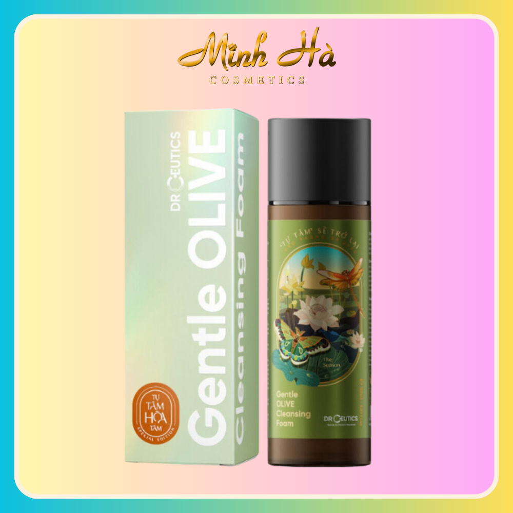 Sữa rửa mặt dưỡng ẩm Drceutics Gentle OLIVE Cleansing Foam Special Edition 150ml bản tự tâm sạch sâu cho mọi làn da