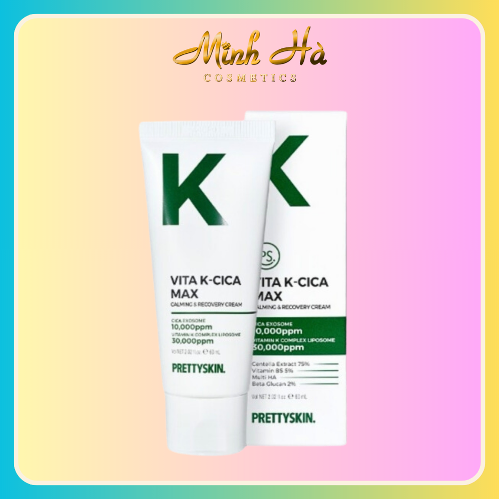 Kem dưỡng Prettyskin Vita K-cica Max Calming & Recovery Cream 60ml