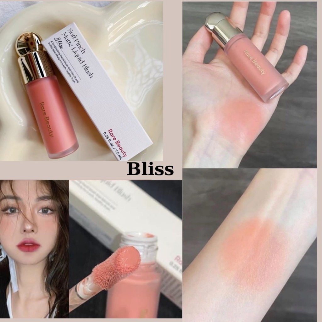 Má hồng dạng kem Rare Beauty Soft Pinch Dewy Liquid Blush 1.43ml chất kem dễ lên màu siêu tự nhiên