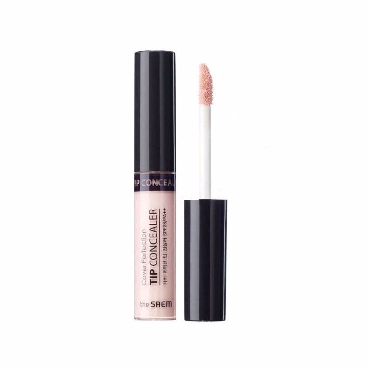 Che khuyết điểm The Saem Cover Perfection Tip Concealer SPF28 PA++ 10ml giúp che những khuyết điểm trên da