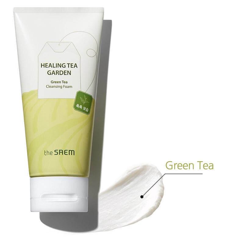 Sữa rửa mặt The Saem Healing Tea Garden Cleansing Foam 150ml sáng da, mềm mịn và săn chắc