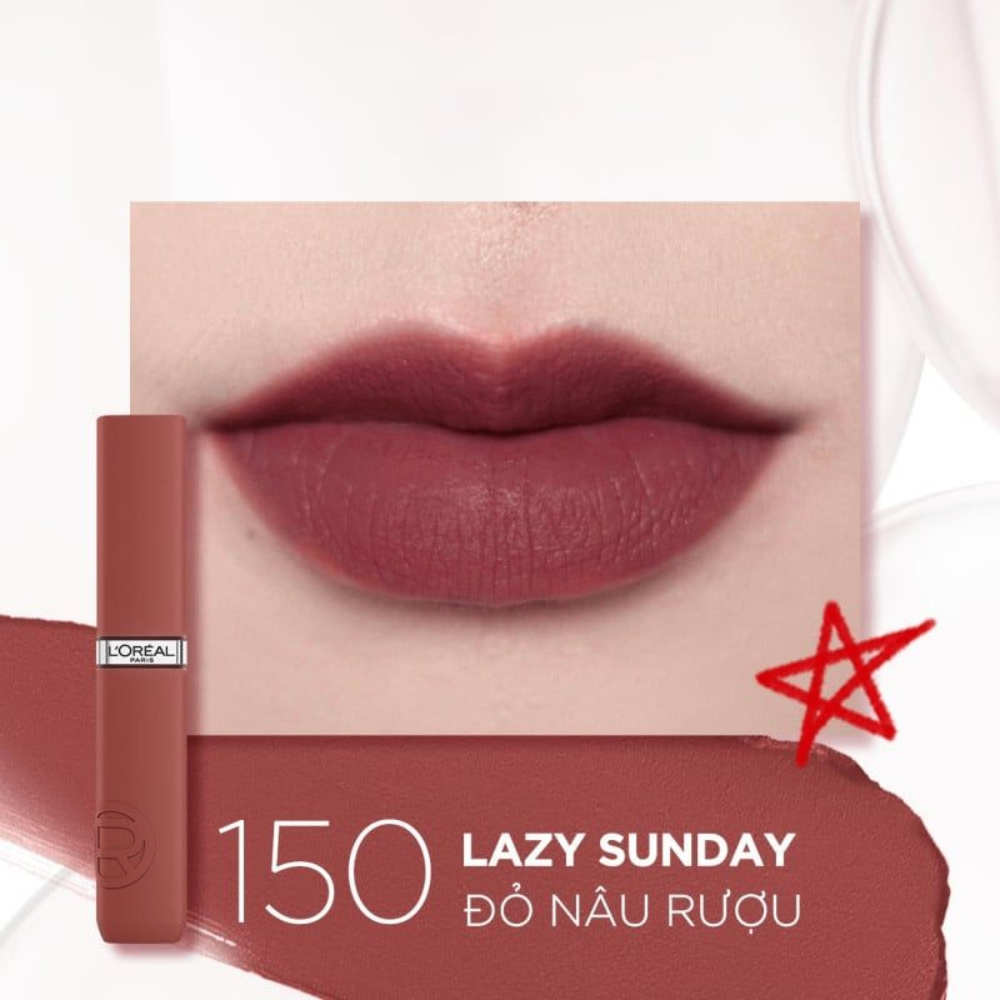 Son kem lì Loreal Infallible Matte Resistance 5g lên màu chuẩn lâu trôi