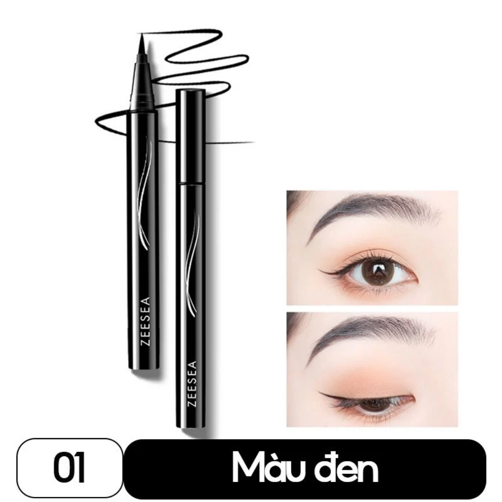 Kẻ mắt dạng nước Zeesea Black Lasting Eyeliner 0.5g siêu mảnh, chống thấm nước, lâu trôi