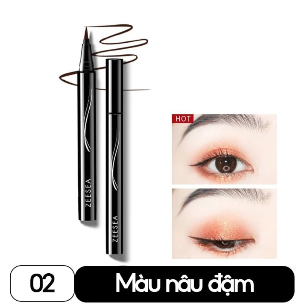 Kẻ mắt dạng nước Zeesea Black Lasting Eyeliner 0.5g siêu mảnh, chống thấm nước, lâu trôi