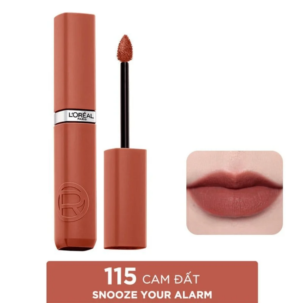 Son kem lì Loreal Infallible Matte Resistance 5g lên màu chuẩn lâu trôi