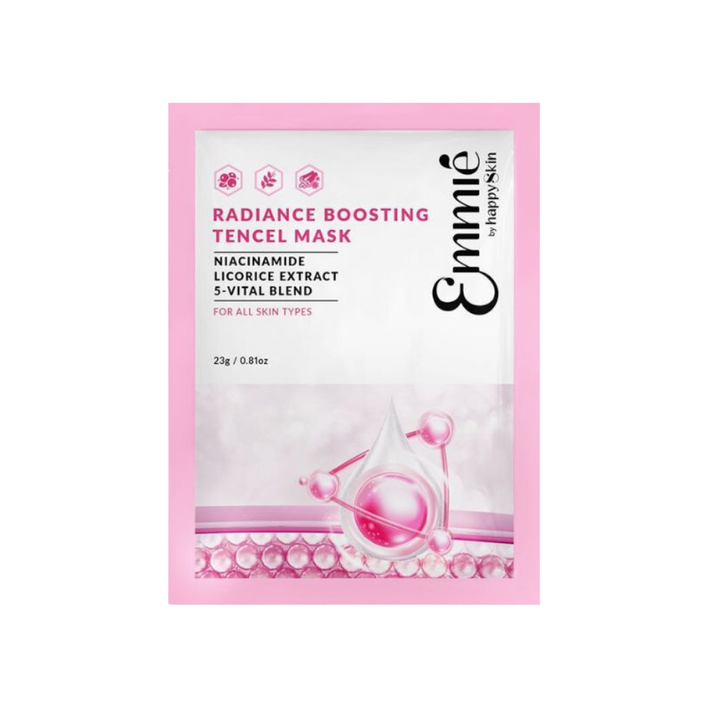 Mặt nạ vải sinh học Emmie Brightening Glow + Complete Hydration Tencle Mask 23g dưỡng trắng và dưỡng ẩm cho da