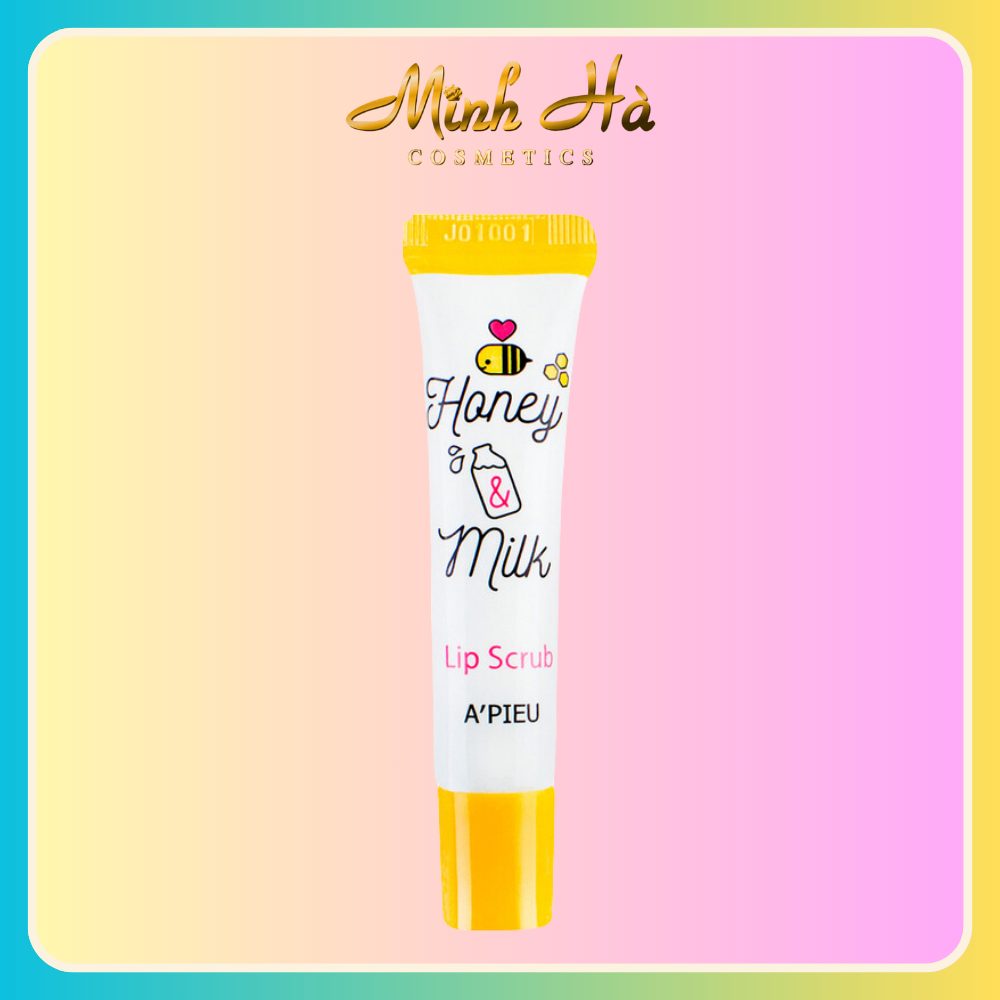 Tẩy da chết môi A'pieu Honey & Milk Lip Scrub 8ml giúp nuôi dưỡng, duy trì độ ẩm sâu cho môi