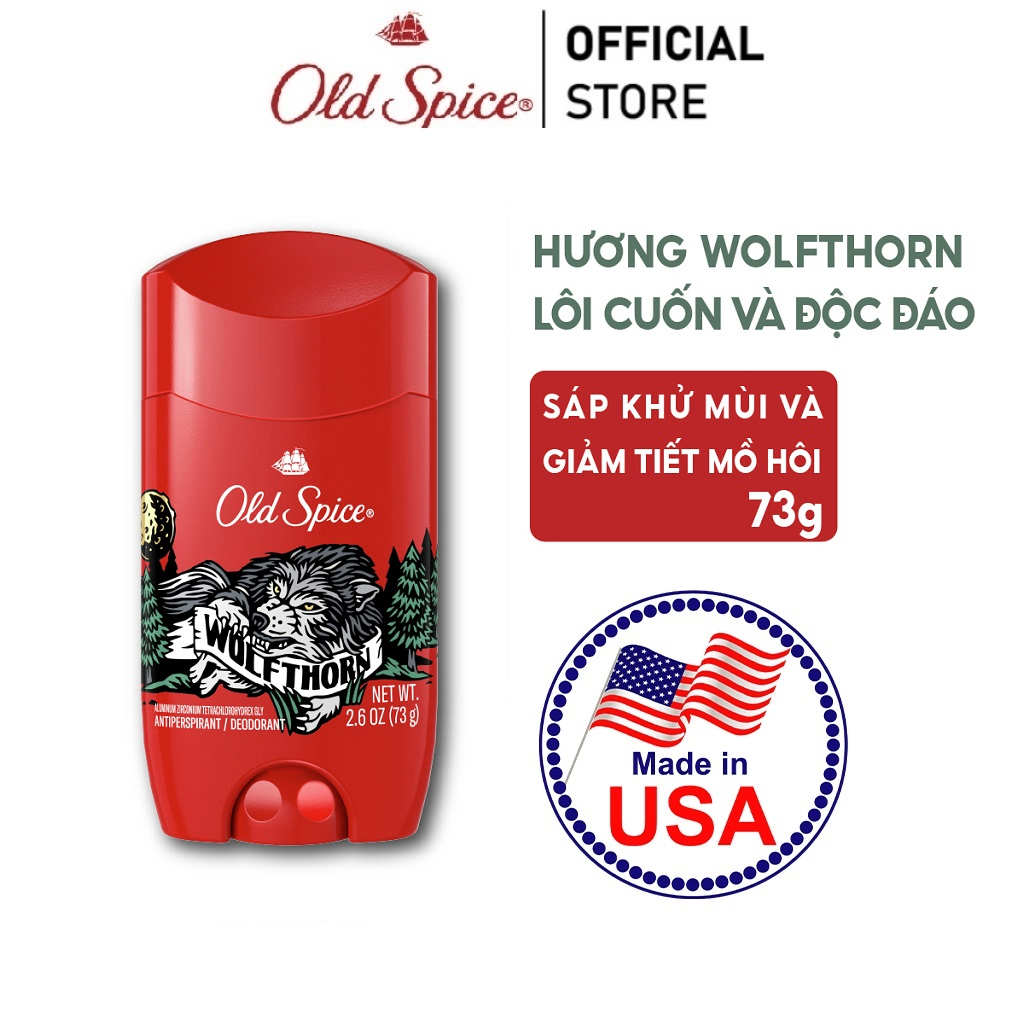 Lăn khử mùi dạng sáp Old Spice 85g khử mùi, giảm tiết mồ hôi, khô thoáng suốt 24h