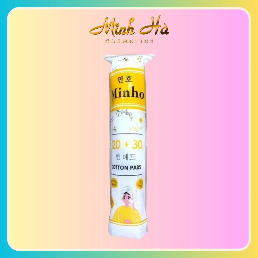 Bông tẩy trang MINHO Cotton Pads 150/230 miếng siêu mềm 100% bông cotton