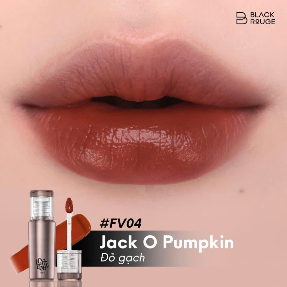 Son kem Black Rouge Icy To Fog Velvet 3.5g mát lạnh khi vừa thoa lên môi che phủ vân môi tốt