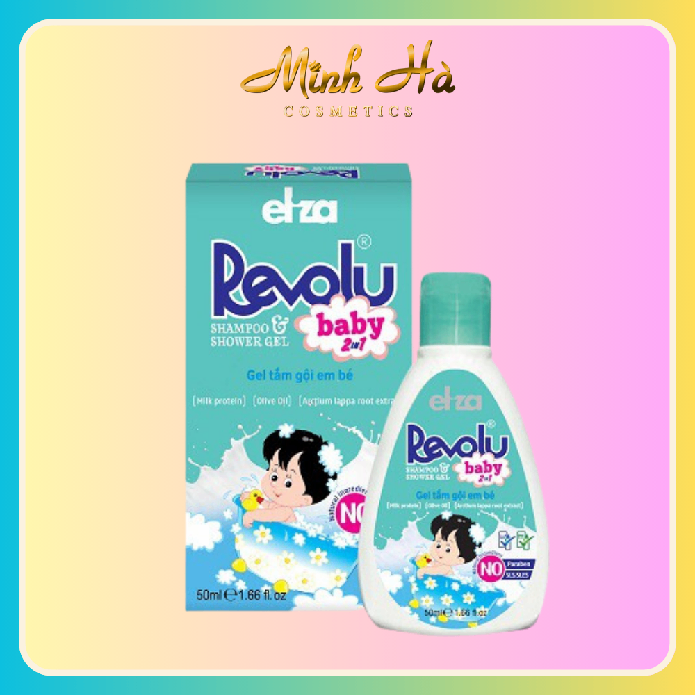 Gel tắm gội cho bé Etza Revolu Baby 2in1 300ml dưỡng ẩm làm dịu da