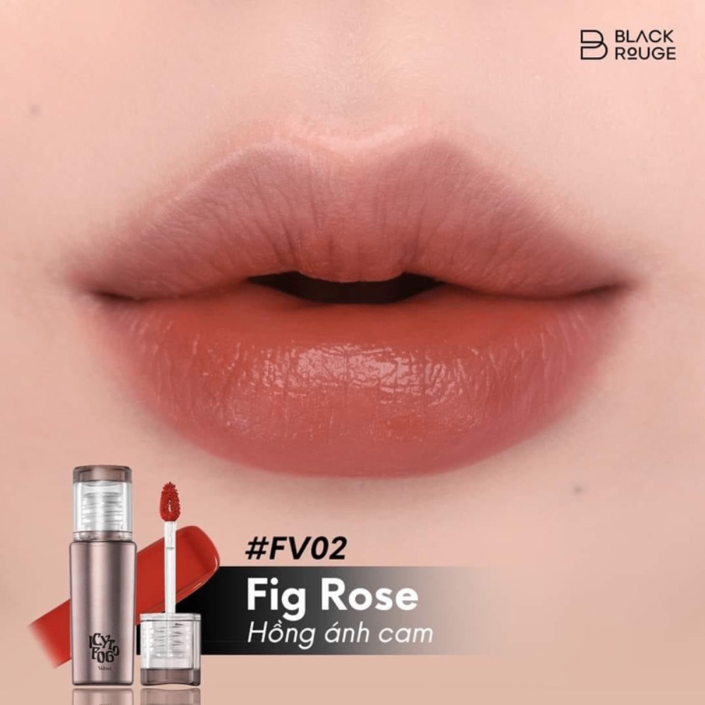 Son kem Black Rouge Icy To Fog Velvet 3.5g mát lạnh khi vừa thoa lên môi che phủ vân môi tốt