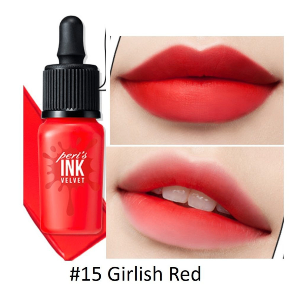 Son kem lì Ink Velvet Peripera 4g lên môi mượt bền màu