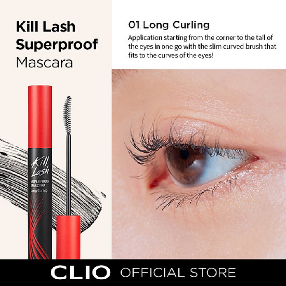 Mascara Clio Kill Lash Superproof 7g chuốt mi chống nước, dày và dài mi