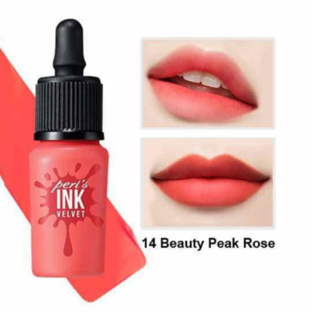 Son kem lì Ink Velvet Peripera 4g lên môi mượt bền màu