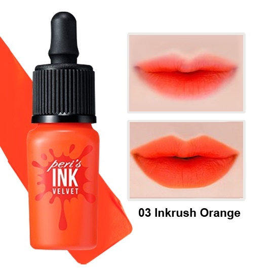 Son kem lì Ink Velvet Peripera 4g lên môi mượt bền màu