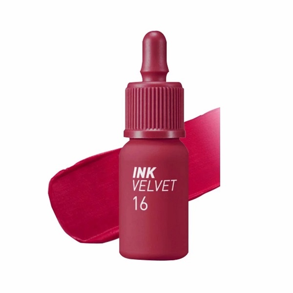 Son kem lì Ink Velvet Peripera 4g lên môi mượt bền màu