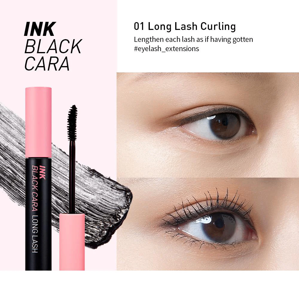 Mascara Peripera Ink Black Cara 7g lâu trôi bền màu