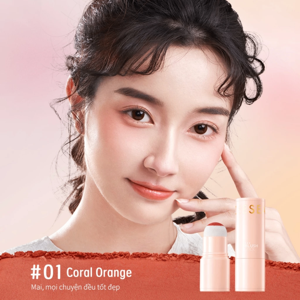 Thỏi má hồng Zeesea Nourishing Colors Mist Blush Stick 10g chất bột mịn nhỏ gọn tiện lợi