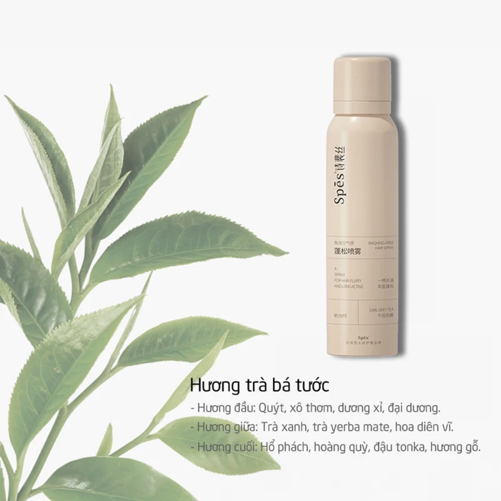 Dầu gội khô Spes Washing-free Hair Spray 50/200ml làm sạch bồng bềnh tóc