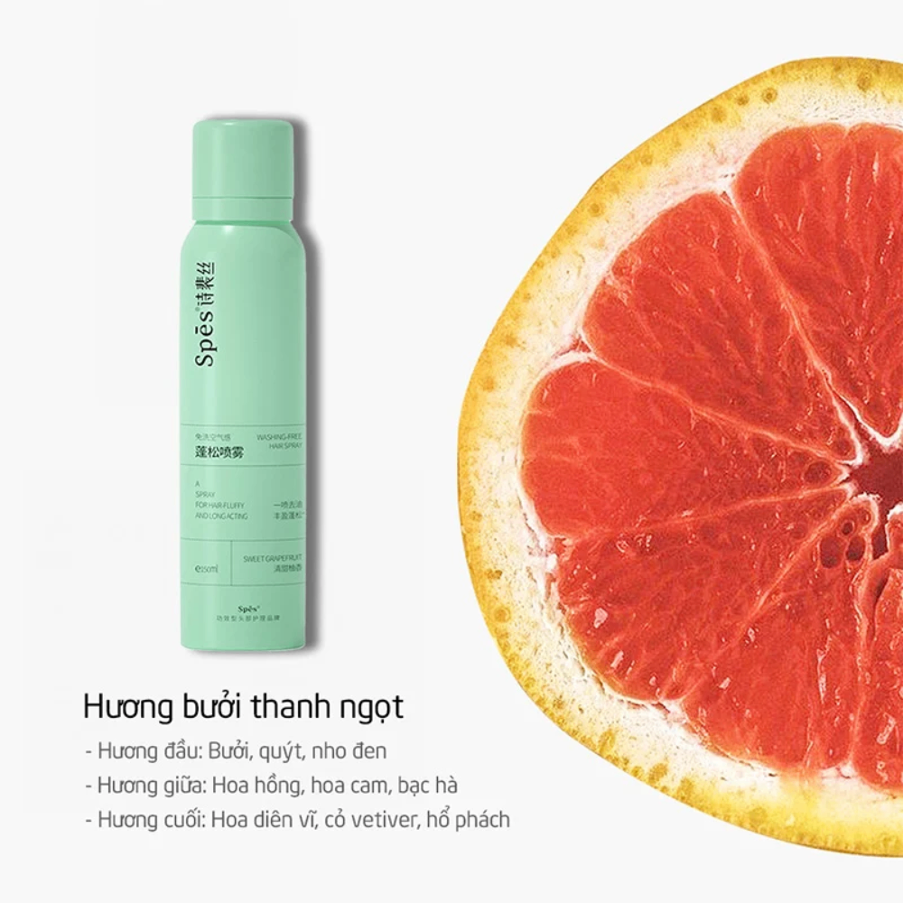 Dầu gội khô Spes Washing-free Hair Spray 50/200ml làm sạch bồng bềnh tóc
