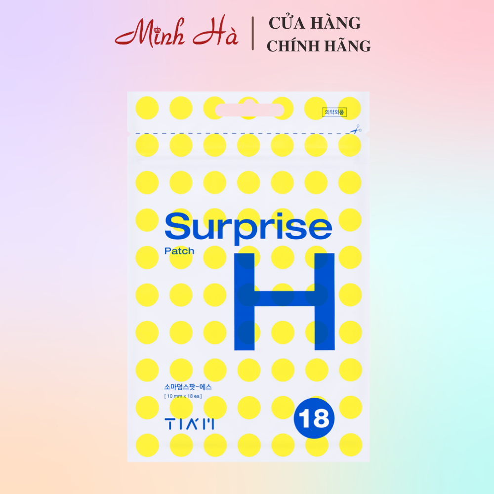 Miếng dán mụn Tiam Surprise H Patch 18 miếng giảm mụn hút chất nhờn